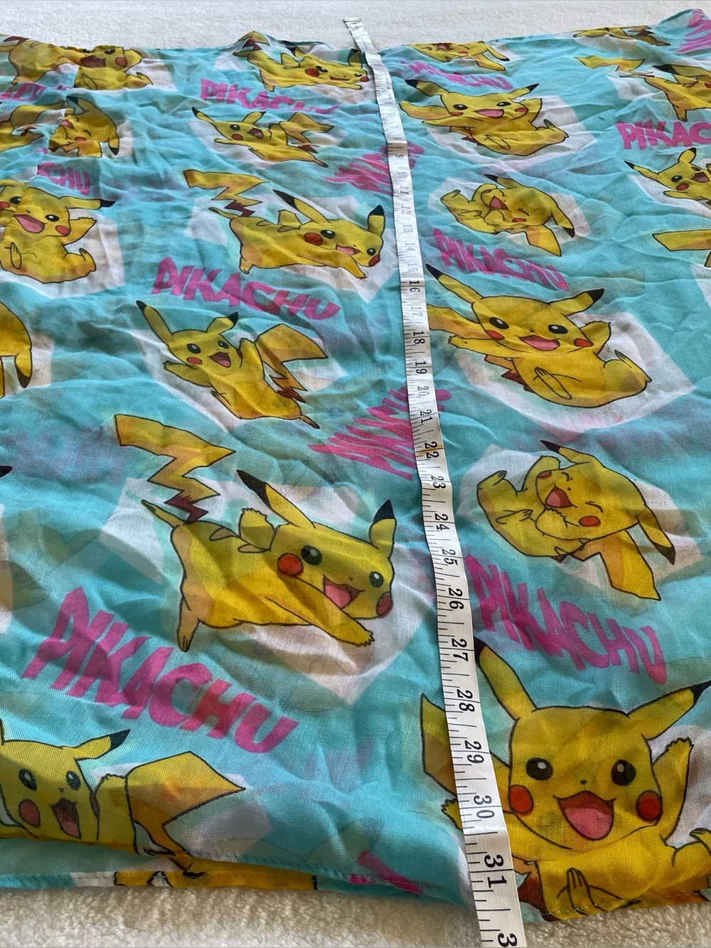 Pikachu Print Sheer Infinity Scarf - Picture 4 of 7